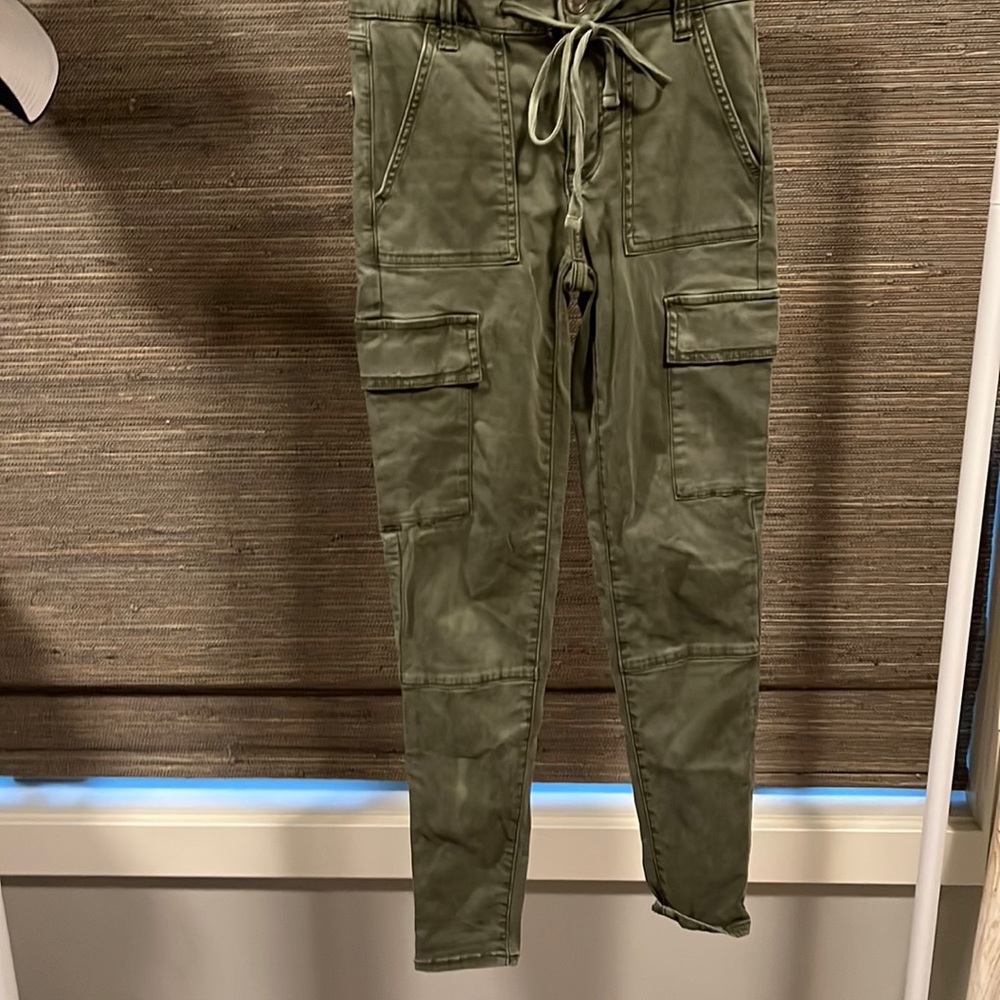 American Eagle super stretch army green high rise jegging